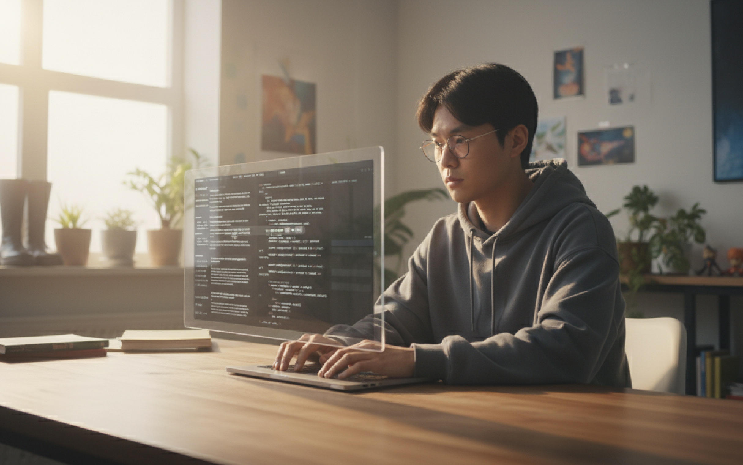 Developer successfully solving coding problems with AI assistance